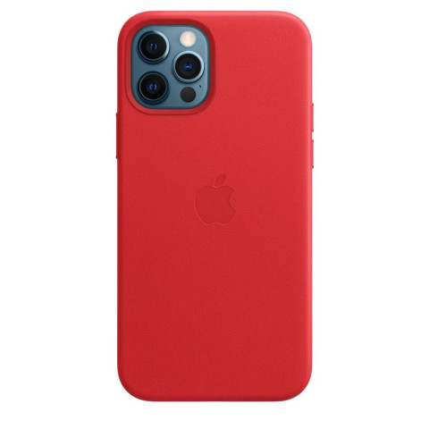 Чохол Leather Case with MagSafe на Iphone 12 і 12 Pro Red